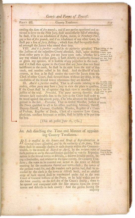 The Perpetual Laws of the Commonwealth of Massachusetts Page 119. Choose 'View Text' (at top) for faster download.