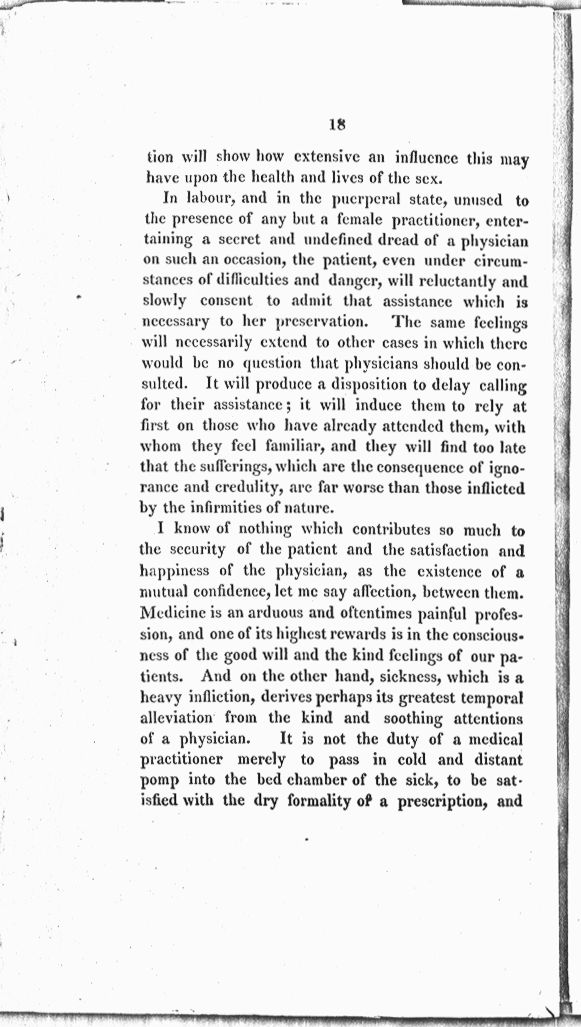 Remarks on the Employment of Females as Practitioners in Midwifery. By a Physician. Page 18. Choose 'View Text' (at top) for faster download.