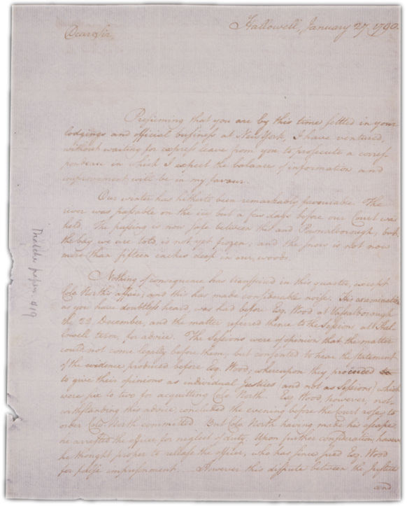 Letter to George Thatcher in Boston Page 1. Choose 'View Text' (at top) for faster download.