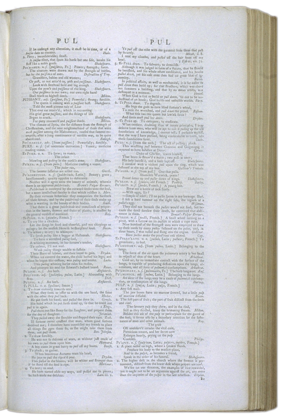 A Dictionary of the English Language Entries for puisne - pulpit. Choose 'View Text' (at top) for faster download.