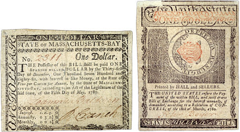 1 dollar bill back. Massachusetts One Dollar Bill