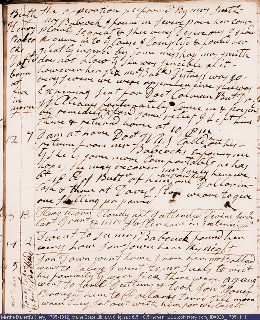Nov. 11-15, 1785 diary page (image, 113K). Choose 'View Text' (at left) for faster download.