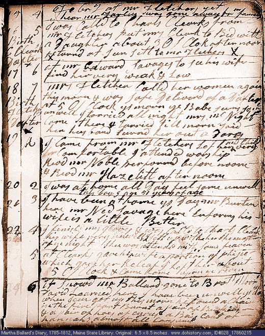 Feb. 15-24, 1786 diary page (image, 150K). Choose 'View Text' (at left) for faster download.