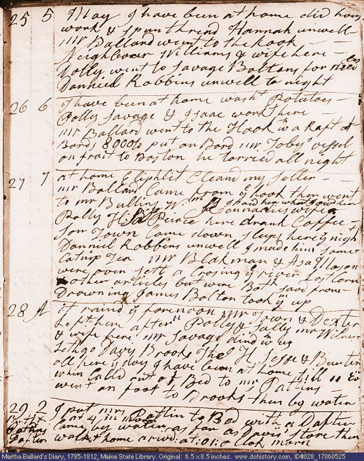 May 25-29, 1786 diary page (image, 129K). Choose 'View Text' (at left) for faster download.