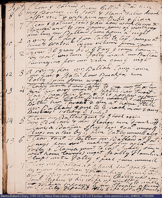 Sep. 8-16, 1786 diary page (image, 133K). Choose 'View Text' (at left) for faster download.