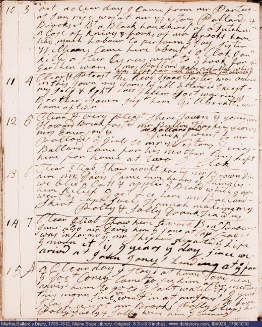Oct. 10-15, 1786 diary page (image, 114K). Choose 'View Text' (at left) for faster download.