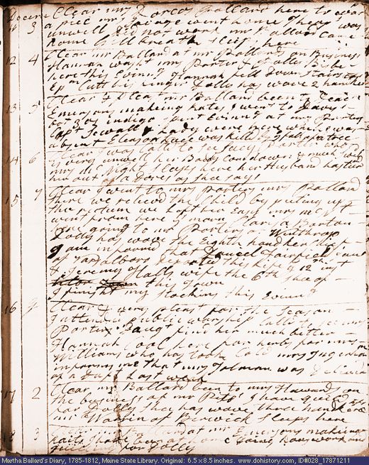 Dec. 11-18, 1787 diary page (image, 131K). Choose 'View Text' (at left) for faster download.