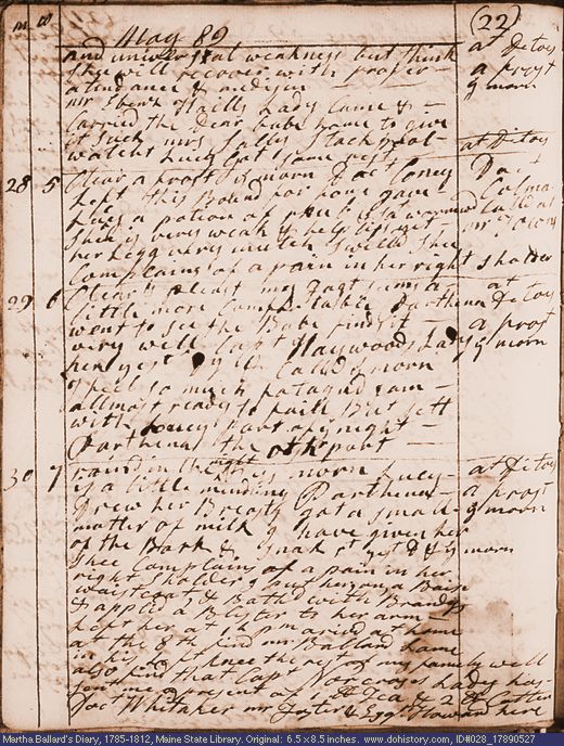 May 27-30, 1789 diary page (image, 123K). Choose 'View Text' (at left) for faster download.