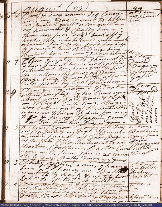 Aug. 11-15, 1792 diary page (image, 131K). Choose 'View Text' (at left) for faster download.