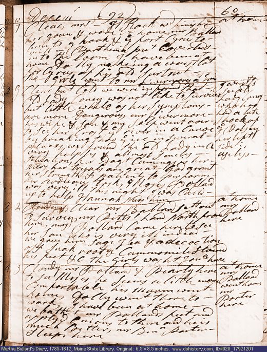 Dec. 1-4, 1792 diary page (image, 136K). Choose 'View Text' (at left) for faster download.