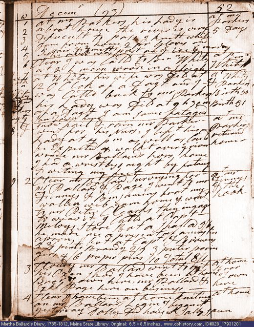 Dec. 1-11, 1793 diary page (image, 137K). Choose 'View Text' (at left) for faster download.