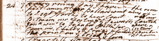 Diary entry for May 24, 1788. View Text (link at top) to see text version.