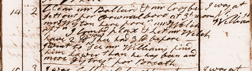 Diary entry for Jul. 14, 1788. View Text (link at top) to see text version.