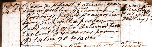 Diary entry for Sep. 14, 1788. View Text (link at top) to see text version.