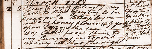 Diary entry for Mar. 2, 1789. View Text (link at top) to see text version.