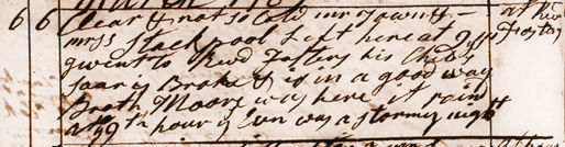 Diary entry for Mar. 6, 1789. View Text (link at top) to see text version.