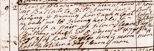 Diary entry for Mar. 9, 1789. View Text (link at top) to see text version.