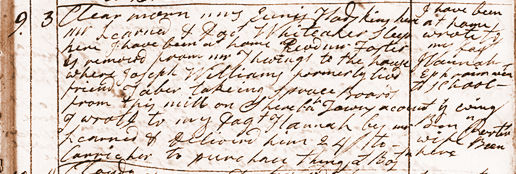 Diary entry for Jun. 9, 1789. View Text (link at top) to see text version.