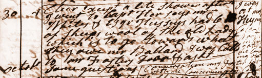 Diary entry for Sep. 30, 1789. View Text (link at top) to see text version.