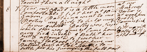 Diary entry for May 8, 1790. View Text (link at top) to see text version.