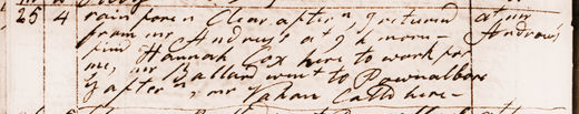 Diary entry for Jul. 25, 1792. View Text (link at top) to see text version.