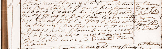Diary entry for Jul. 6, 1795. View Text (link at top) to see text version.