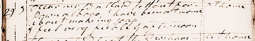 Diary entry for Sep. 29, 1801. View Text (link at top) to see text version.
