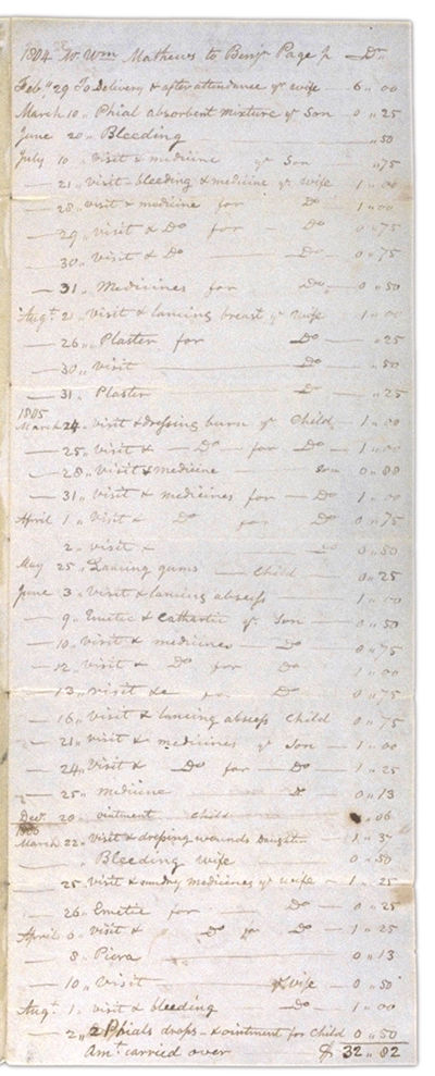 Benjamin Page account of transactions with William Mathews Page 1. Choose 'View Text' (at top) for faster download.