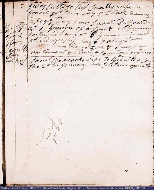Dec. 30-31, 1786 diary page (image, 70K). Choose 'View Text' (at left) for faster download.