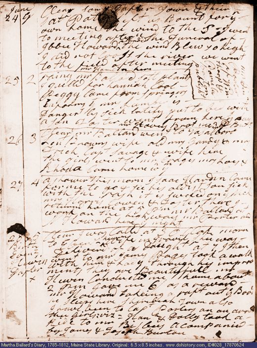Jun. 24-28, 1787 diary page (image, 123K). Choose 'View Text' (at left) for faster download.