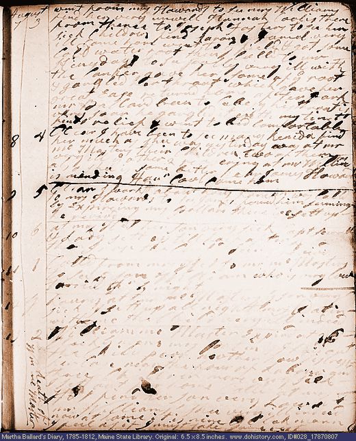 Aug. 7-13, 1787 diary page (image, 105K). Choose 'View Text' (at left) for faster download.