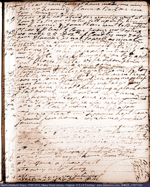 Nov. 3-14, 1787 diary page (image, 125K). Choose 'View Text' (at left) for faster download.