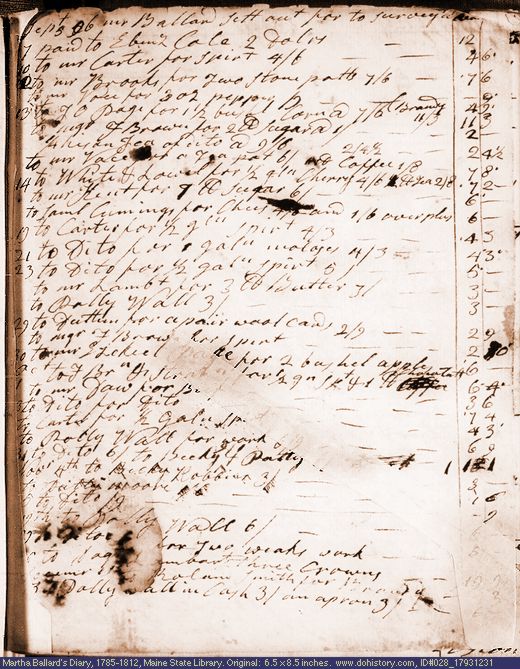 Dec. 31, 1793 diary page (image, 108K). Choose 'View Text' (at left) for faster download.