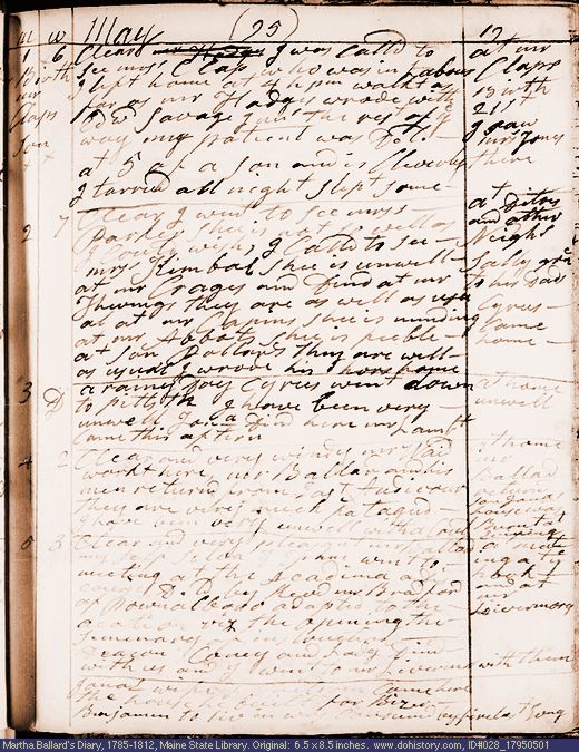May 1-5, 1795 diary page (image, 116K). Choose 'View Text' (at left) for faster download.