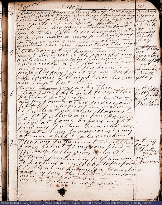 Sep. 1-4, 1802 diary page (image, 129K). Choose 'View Text' (at left) for faster download.