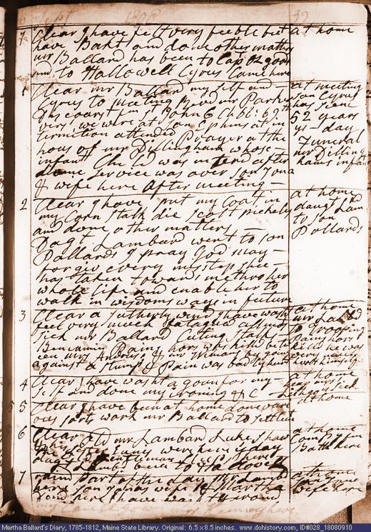 Sep. 10-17, 1808 diary page (image, 154K). Choose 'View Text' (at left) for faster download.